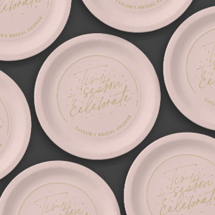 Tis the Season Taupe Winter Bruidsuitnodiging Papieren Bordje