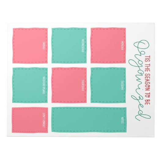 Tis the Season to be Organized Christmas Planner Notitieblok (Voorkant)