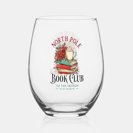 'Tis the Season to Be Reading Wijnglas Zonder Voet (Voorkant)