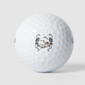 Tis The Season To Be Spooky Dancing Skeleton Golfballen (Voorkant)