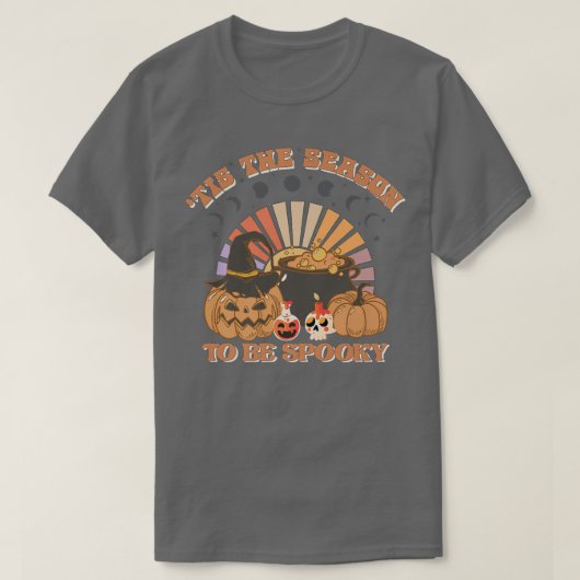 Tis The Season To Be Spooky Moonphase Pumpkin Hall T-shirt (Design voorkant)