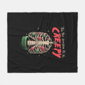 Tis The Season To Creepy Skeleton Tree Fleece Deken (Voorkant (Horizontaal))