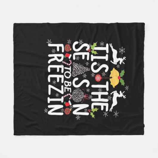 Tis The Season To Freezin Minimal Clean Fleece Deken (Voorkant (Horizontaal))