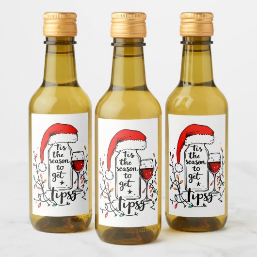 'Tis The Season to Get Tipsy  Wijn Etiket (Flessen)