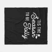 Tis The Season To Jolly Retro Style Fleece Deken (Voorkant (Horizontaal))