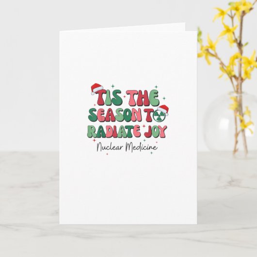 Tis The Season To Joy Nuclear Medicine Christmas N Kaart (Gele Bloem)