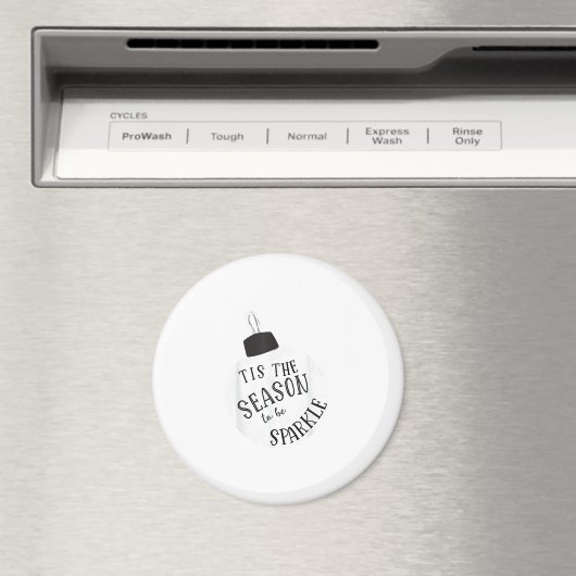 Tis The Season To Sparkle Holiday Cute Fun Magneet (Insitu (Vaatwasser))