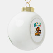 Tis The Season Turkey Coffee Retro Thanksgiving Fa Keramische Bal Ornament (Links)