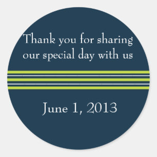 Tisbury - Blanc vert de la marine - Sticker rond