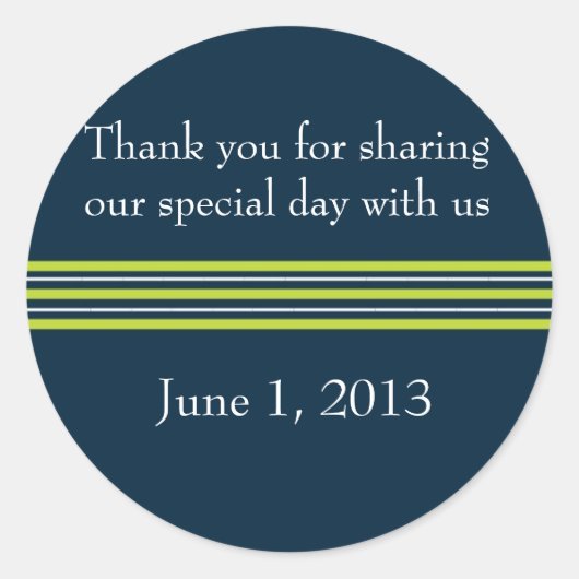 Tisbury - Blanc vert de la marine - Sticker rond (Devant)