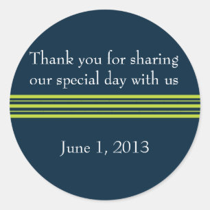 Tisbury - Navy et Green - Sticker rond