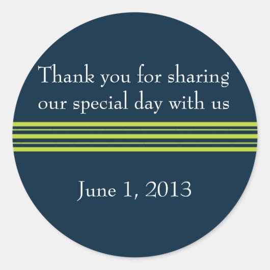 Tisbury - Navy et Green - Sticker rond (Devant)