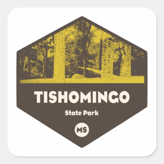 Tishomingo State Park Mississippi Vierkante Sticker (Voorkant)