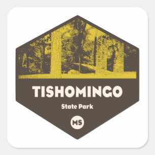 Tishomingo State Park Mississippi Vierkante Sticker