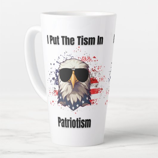 Tism in patriottisme latte mok (Linkerhoek)