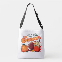 Tiss Het Seizoen Herfstpompoenen en Football Crossbody Tas