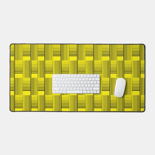 Tissage Abstrait sur jaune (Clavier et souris)
