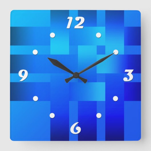 Tissage, rubans, horloge murale satinée carré (Recto)