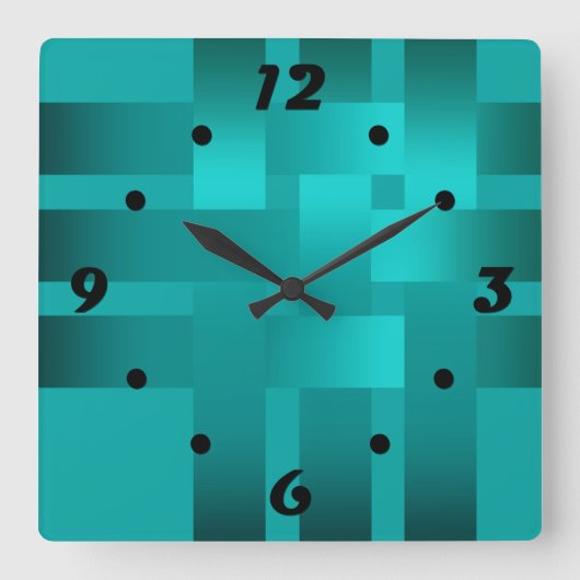 Tissage, rubans, horloge murale satinée carré (Recto)