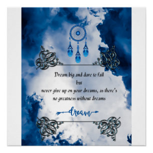 tisserand Blue Dream de minuit Poster brillant