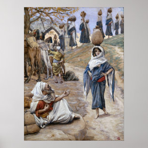 Tissot - De knecht van Abraham ontmoet Rebecca 189 Poster