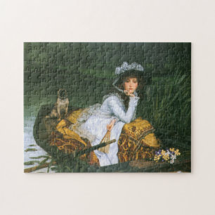 Tissot: Jonge Dame in een Boot Legpuzzel