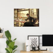 Tissot: Zaal over de haven Poster (Thuiskantoor)