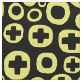 Tissu 050215 - Jaune sur noir (Détail)