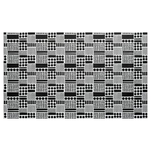 Tissu 100416 - Noir sur blanc (Yard)
