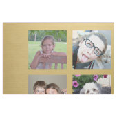 Tissu 12 Collage photo avec Arrière - plan or (Fat Quarter)