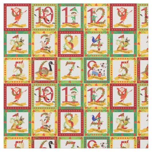 Tissu 12 Jours de Noël (Fermer)