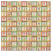 Tissu 12 Jours de Noël (Échantillon)