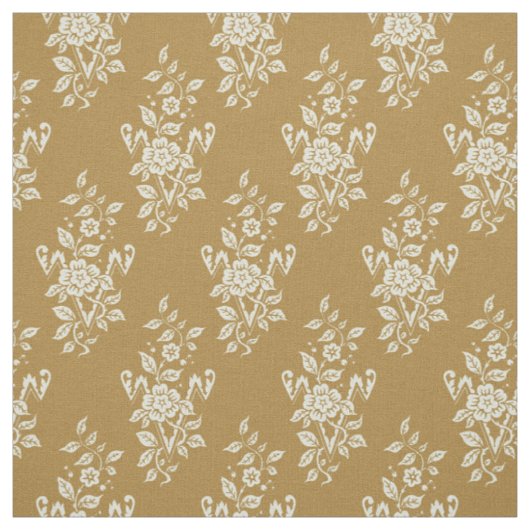 Tissu 1889 Floral, Ambre (Échantillon)