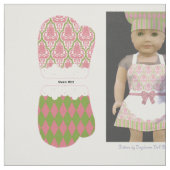 Tissu 18" chic minable poupée a coupé et coud le vert (Échantillon)