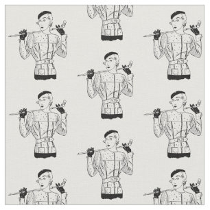 Tissu 1930 s Fashionable Lady Golfer avec le club de gol