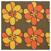 Tissu 1960 1970 Style Flower Motif Fabric (Échantillon)