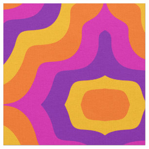 Tissu 1960 1970 Style Motif Fabric