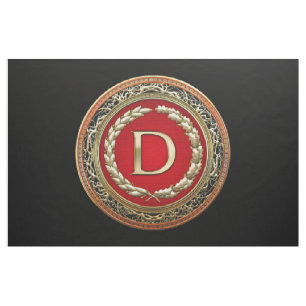 Tissu [220] monogramme de cru d'or de "D"
