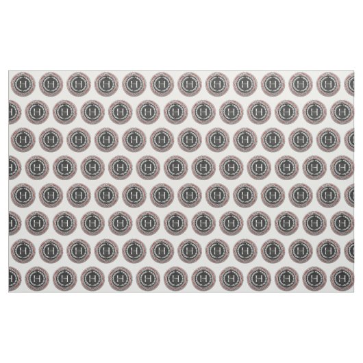 Tissu [220] Monogramme Vintage "H" Argent (Yard)