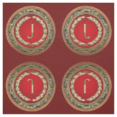 Tissu [220] Monogramme Vintage Or "J" (Échantillon)