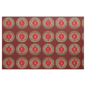 Tissu [220] Monogramme Vintage Or "J" (Fat Quarter)