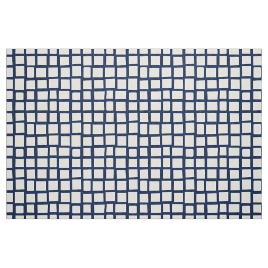 Tissu 270215 Rectangle irrégulier - Blanc sur bleu foncé (Fat Quarter)