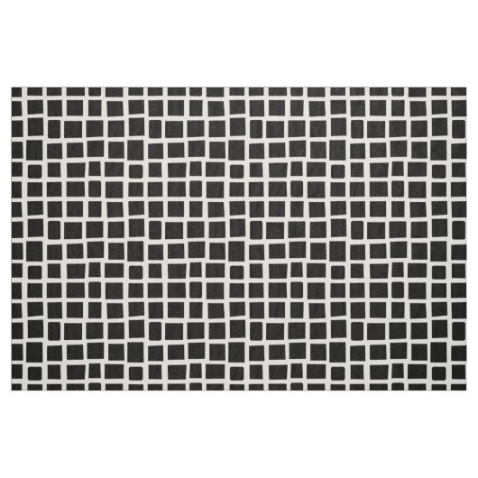 Tissu 270215 Rectangle irrégulier - Noir sur blanc (Fat Quarter)