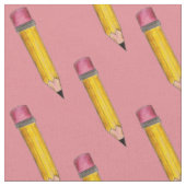 Tissu #2 Pencil Sharp Rose Yellow School Enseignant angl (Fermer)