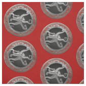 Tissu [300] Octopus d'argent sacré en posture défensive (Échantillon)