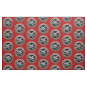 Tissu [300] Octopus d'argent sacré en posture défensive (Fat Quarter)