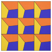 Tissu 3D Bleu Jaune Orangé Regarder (Échantillon)