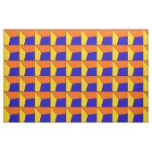 Tissu 3D Bleu Jaune Orangé Regarder (Fat Quarter)