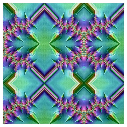 Tissu 3D BRIGHT ! ~ Vert violet rose Aqua ~ mignon (Échantillon)