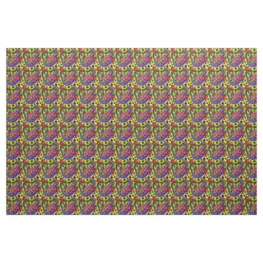 Tissu 3D colorfull patterns (Yard)